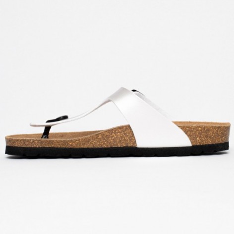 Sandales Myrrhis à entre-doigts Blanc