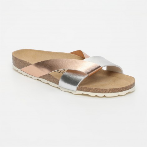 Sandales Otago 2 Brides Rose gold et argent