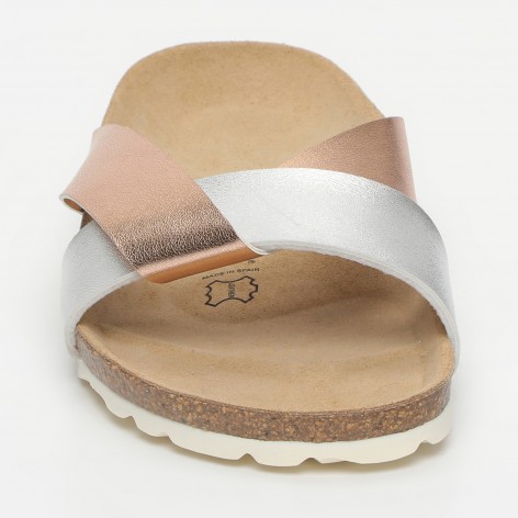 Sandales Otago 2 Brides Rose gold et argent