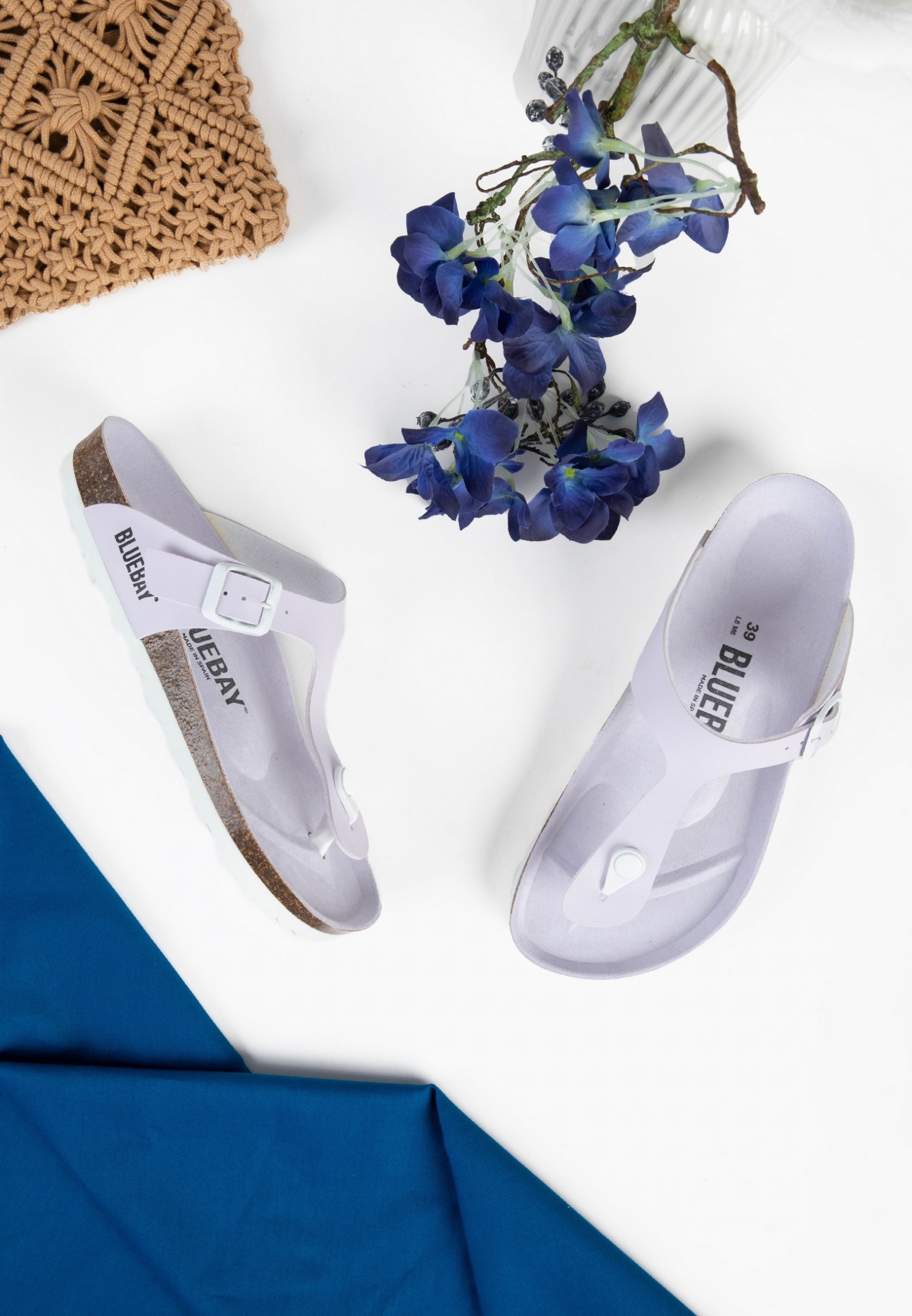 Sandales à entre-doigts Myrrhis Bluebay pour Femme