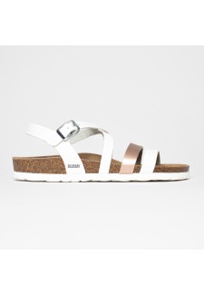 Sandales Marte Multibrides Rose gold et blanc