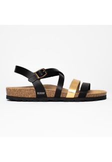 Sandales Marte Multibrides Noir et or