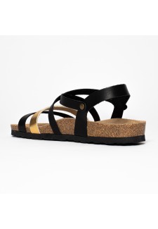 Sandales Marte Multibrides Noir et or