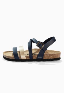 Sandales Marte  Bleu Marine/Or