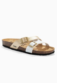Sandales Gamma Blanc/Or