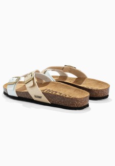 Sandales Gamma Blanc/Or